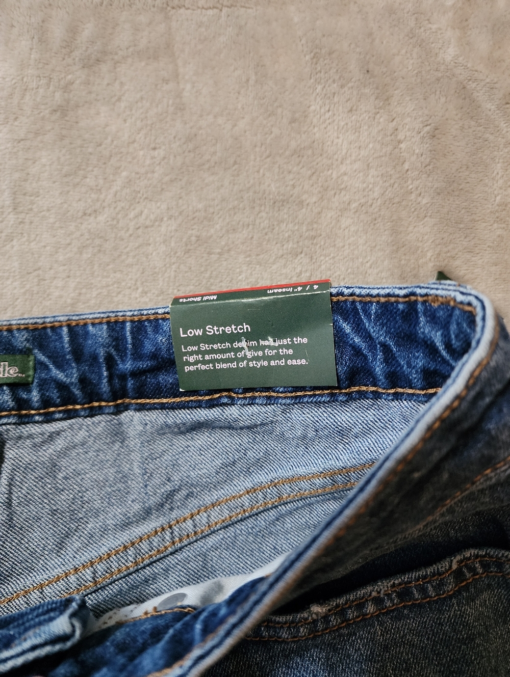 Denim Shorts NWT | Mid Rise Classic Blue Everyday Jean Shorts | 4 - Picture 6 of 8